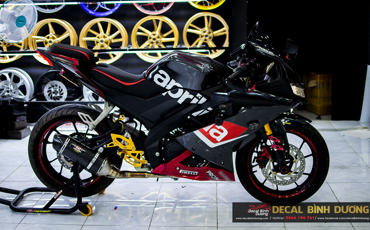 Tem Yamaha R15 V3  en Decal Cacbon Kt Hp Tem Ri Phn 